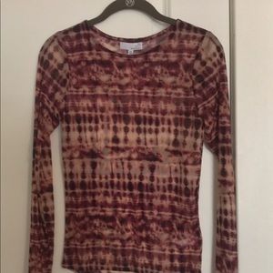 NWT stretchy sheer funky top